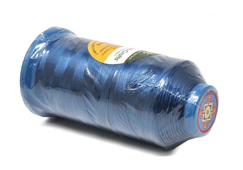 Mandala Crafts Size 69 210D T70 Bonded Nylon Thread - Airforce Blue 1500 YDs Tex 70 Heavy Duty Sewing Threads for Leather, Jeans, Weaving, Outdoor Marine Upholstery - Image 3